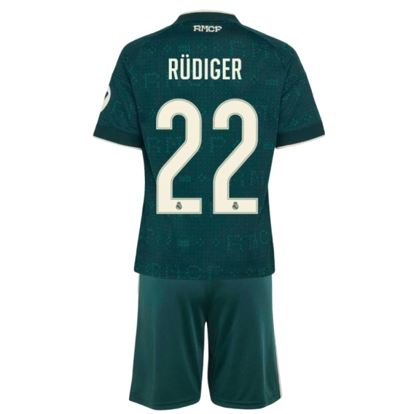 Conjunto Real Madrid Rudiger 22 Niño Segunda 26/27 Conjunto Real Madrid Rudiger 22 Niño Segunda 26/27