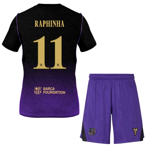 Conjunto FC Barcelona Raphinha 11 Niño Segunda 26/27 Conjunto FC Barcelona Raphinha 11 Niño Segunda 26/27