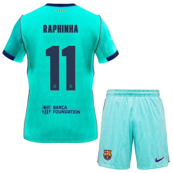 Conjunto FC Barcelona Raphinha 11 Niño Tercera 26/27