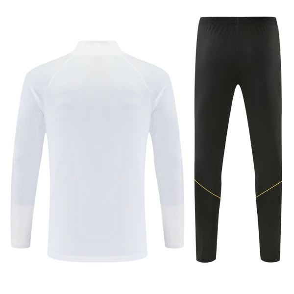 Barcelona Sudadera De Entrenamiento Hombre Cremallera Cuarto 26/27 Blanca