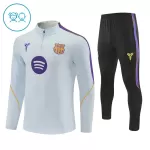 Barcelona Sudadera De Entrenamiento Niño Cremallera Cuarto 26/27 Blanca