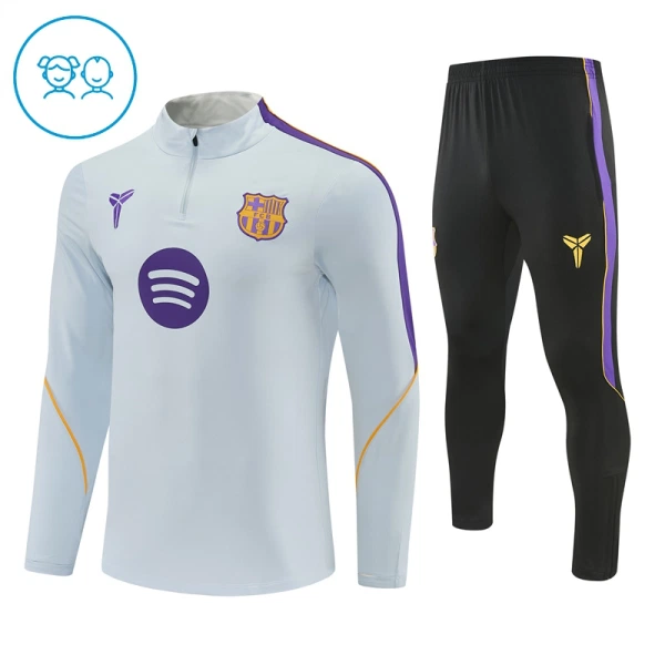 Barcelona Sudadera De Entrenamiento Niño Cremallera Cuarto 26/27 Blanca Barcelona Sudadera De Entrenamiento Niño Cremallera Cuarto 26/27 Blanca