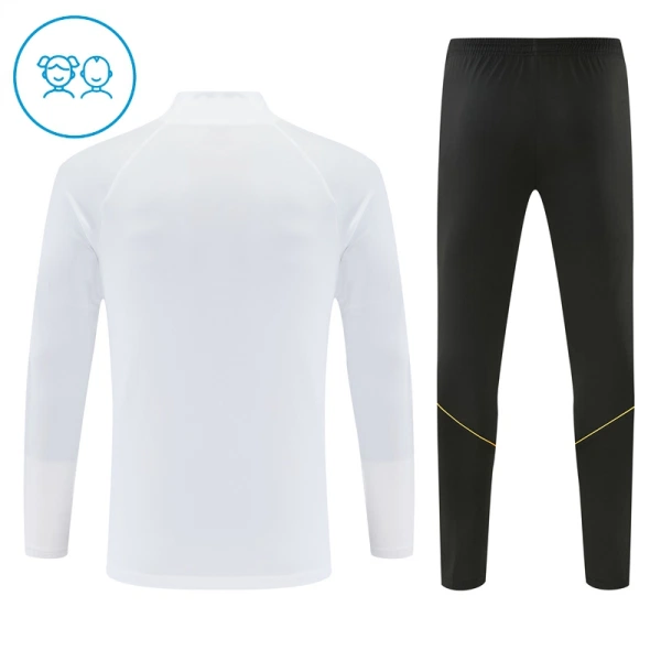 Barcelona Sudadera De Entrenamiento Niño Cremallera Cuarto 26/27 Blanca