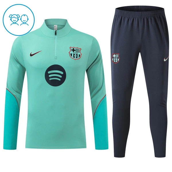 Barcelona Sudadera De Entrenamiento Niño Cremallera Cuarto 26/27 Verde