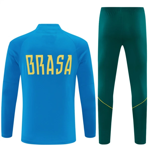 Brasil Sudadera De Entrenamiento Hombre Cremallera Cuarto 26/27 Azul