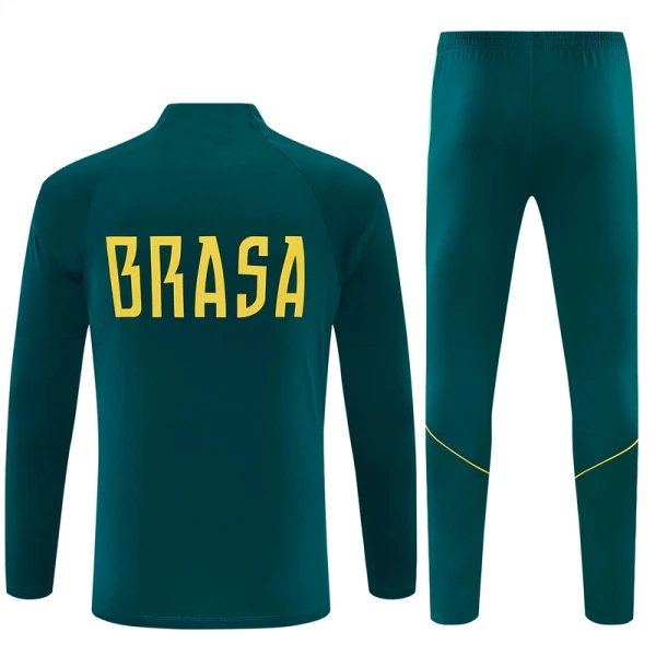 Brasil Sudadera De Entrenamiento Hombre Cremallera Cuarto 26/27 Verde