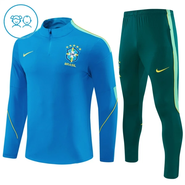 Brasil Sudadera De Entrenamiento Niño Cremallera Cuarto 26/27 Azul Brasil Sudadera De Entrenamiento Niño Cremallera Cuarto 26/27 Azul
