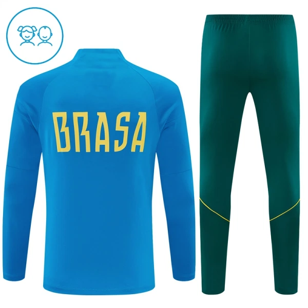 Brasil Sudadera De Entrenamiento Niño Cremallera Cuarto 26/27 Azul