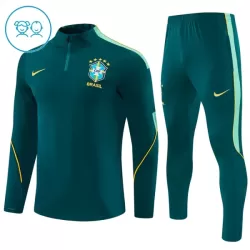 Brasil Sudadera De Entrenamiento Niño Cremallera Cuarto 26/27 Verde Brasil Sudadera De Entrenamiento Niño Cremallera Cuarto 26/27 Verde