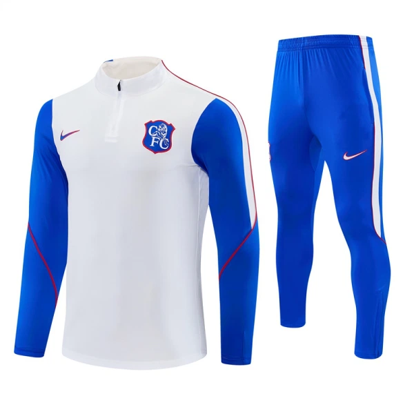 Chelsea Sudadera De Entrenamiento Hombre Cremallera Cuarto 26/27 Blanca Chelsea Sudadera De Entrenamiento Hombre Cremallera Cuarto 26/27 Blanca