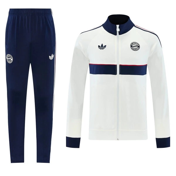 FC Bayern de Múnich Conjunto De Chaqueta De Entrenamiento Hombre 26/27 Blanca FC Bayern de Múnich Conjunto De Chaqueta De Entrenamiento Hombre 26/27 Blanca