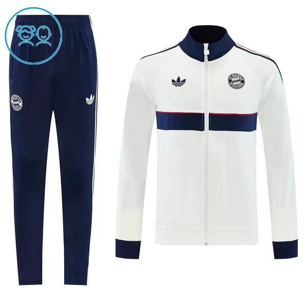 FC Bayern de Múnich Conjunto De Chaqueta De Entrenamiento Niño 26/27 Blanca FC Bayern de Múnich Conjunto De Chaqueta De Entrenamiento Niño 26/27 Blanca