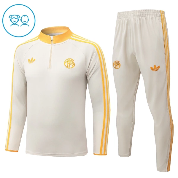 FC Bayern de Múnich Sudadera De Entrenamiento Niño Cremallera Cuarto 26/27 Blanca