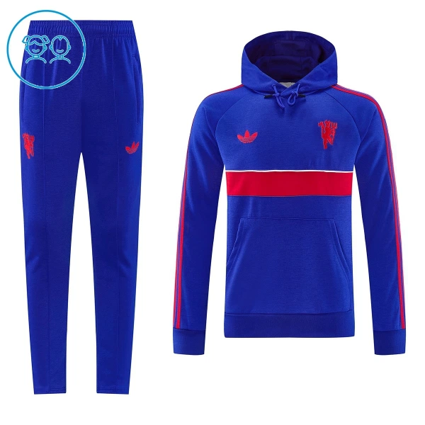 Manchester United Hoodie Sudadera De Entrenamiento Niño 26/27 Azul Manchester United Hoodie Sudadera De Entrenamiento Niño 26/27 Azul