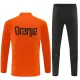 Países Bajos Sudadera De Entrenamiento Hombre Cremallera Cuarto 26/27 Naranja