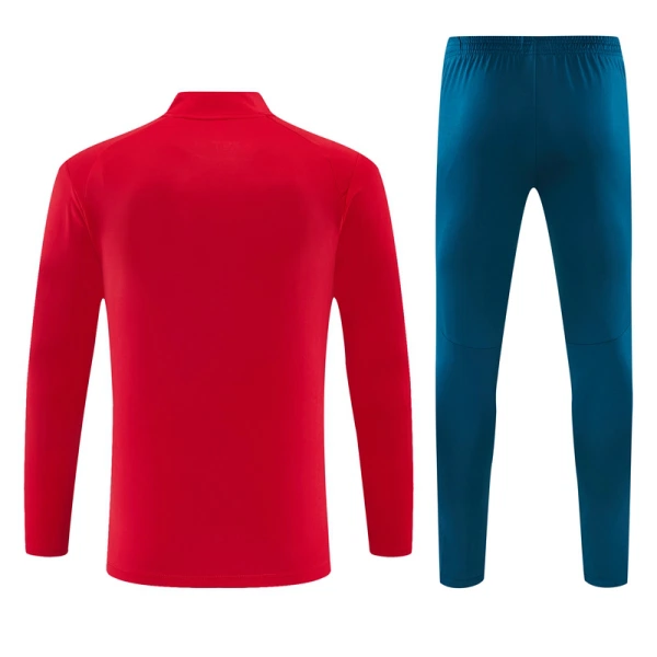 Portugal Sudadera De Entrenamiento Hombre Cremallera Cuarto 26/27 Roja