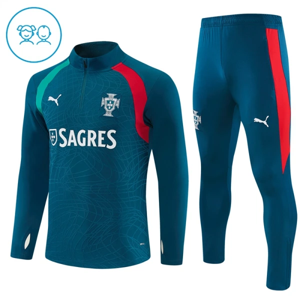 Portugal Sudadera De Entrenamiento Niño Cremallera Cuarto 26/27 Azul Portugal Sudadera De Entrenamiento Niño Cremallera Cuarto 26/27 Azul
