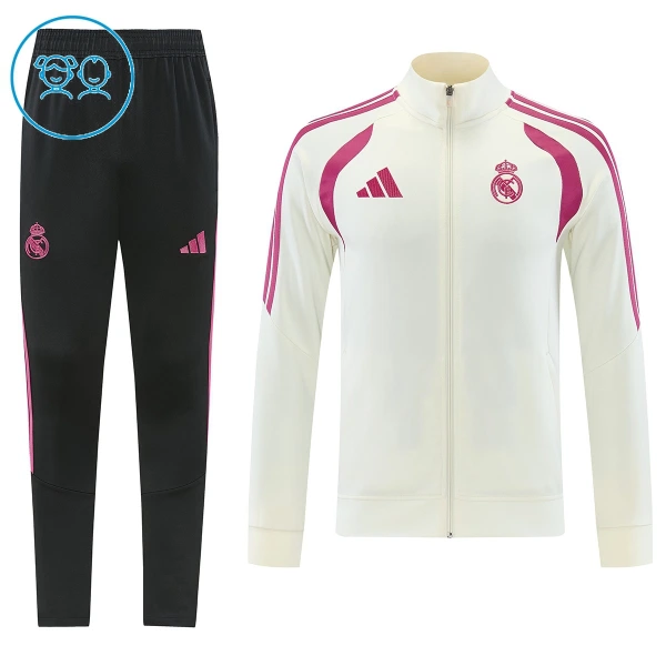 Real Madrid Conjunto De Chaqueta De Entrenamiento Niño 26/27 Blanca Real Madrid Conjunto De Chaqueta De Entrenamiento Niño 26/27 Blanca
