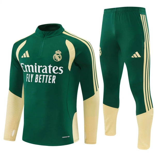 Real Madrid Sudadera De Entrenamiento Hombre Cremallera Cuarto 26/27 Verde