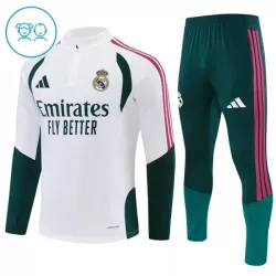 Real Madrid Sudadera De Entrenamiento Niño Cremallera Cuarto 26/27 Blanca