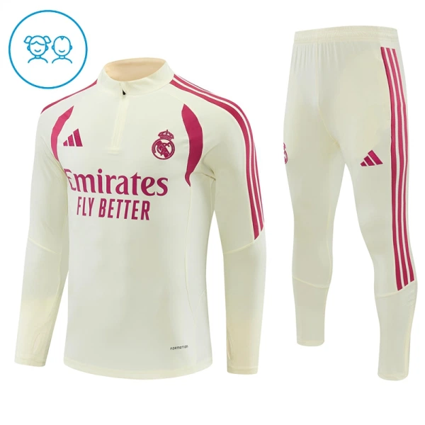 Real Madrid Sudadera De Entrenamiento Niño Cremallera Cuarto 26/27 Blanca Real Madrid Sudadera De Entrenamiento Niño Cremallera Cuarto 26/27 Blanca