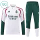 Real Madrid Sudadera De Entrenamiento Niño Cremallera Cuarto 26/27 Blanca