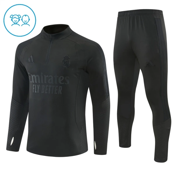 Real Madrid Sudadera De Entrenamiento Niño Cremallera Cuarto 26/27 Negra Real Madrid Sudadera De Entrenamiento Niño Cremallera Cuarto 26/27 Negra