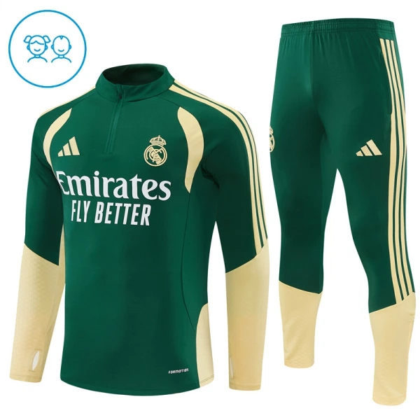 Real Madrid Sudadera De Entrenamiento Niño Cremallera Cuarto 26/27 Verde Real Madrid Sudadera De Entrenamiento Niño Cremallera Cuarto 26/27 Verde