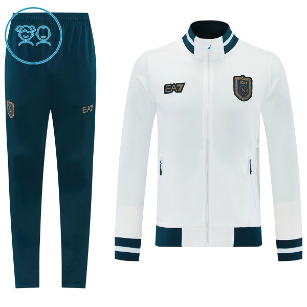 SSC Napoli Conjunto De Chaqueta De Entrenamiento Niño 26/27 Blanca SSC Napoli Conjunto De Chaqueta De Entrenamiento Niño 26/27 Blanca
